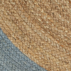 vidaXL Handmade Jute Rug with Olive Green Border 90 cm