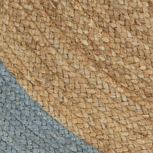 vidaXL Handmade Jute Rug with Olive Green Border 150 cm