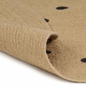 vidaXL Handmade Jute Rug with Dot Pattern 90 cm