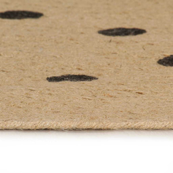 vidaXL Handmade Jute Rug with Dot Pattern 90 cm