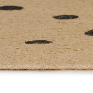vidaXL Handmade Jute Rug with Dot Pattern 90 cm
