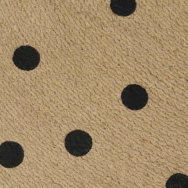 vidaXL Handmade Jute Rug with Dot Pattern 90 cm
