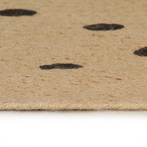 vidaXL Handmade Jute Rug with Dot Pattern 120 cm