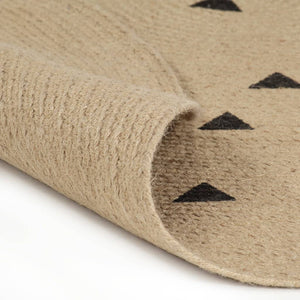 vidaXL Hand-Braided Jute Rug with Triangle Pattern 90 cm