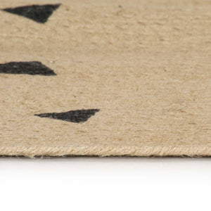 vidaXL Hand-Braided Jute Rug with Triangle Pattern 90 cm