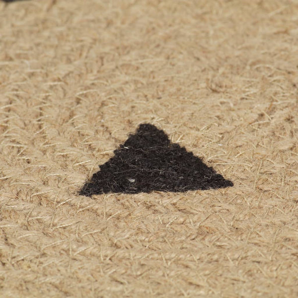 vidaXL Handmade Jute Rug with Triangle Pattern 150 cm