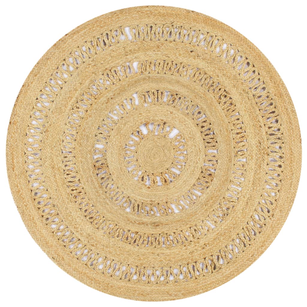 vidaXL Rug Hand-Braided Jute 120 cm