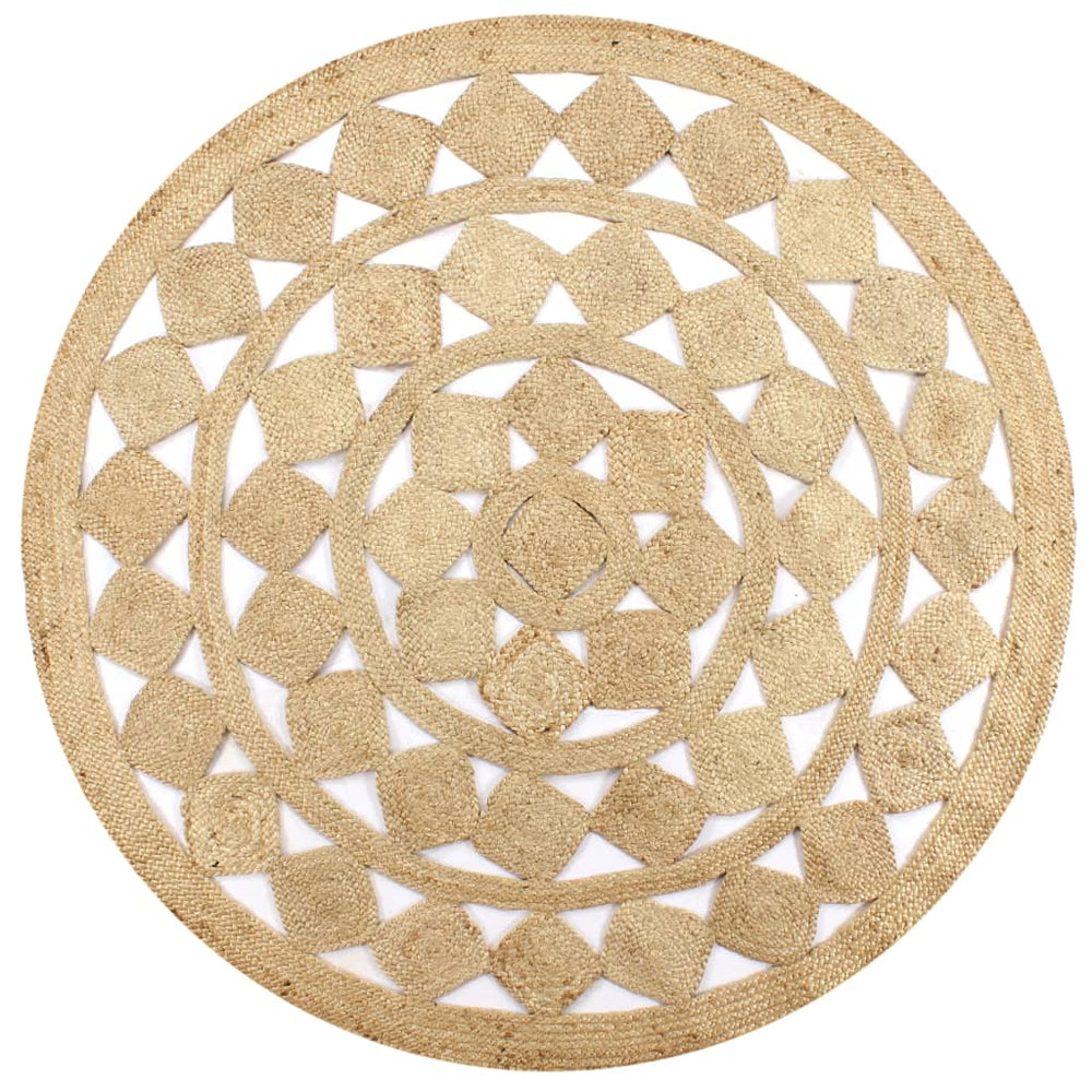 vidaXL Rug Hand-Braided Jute 90 cm