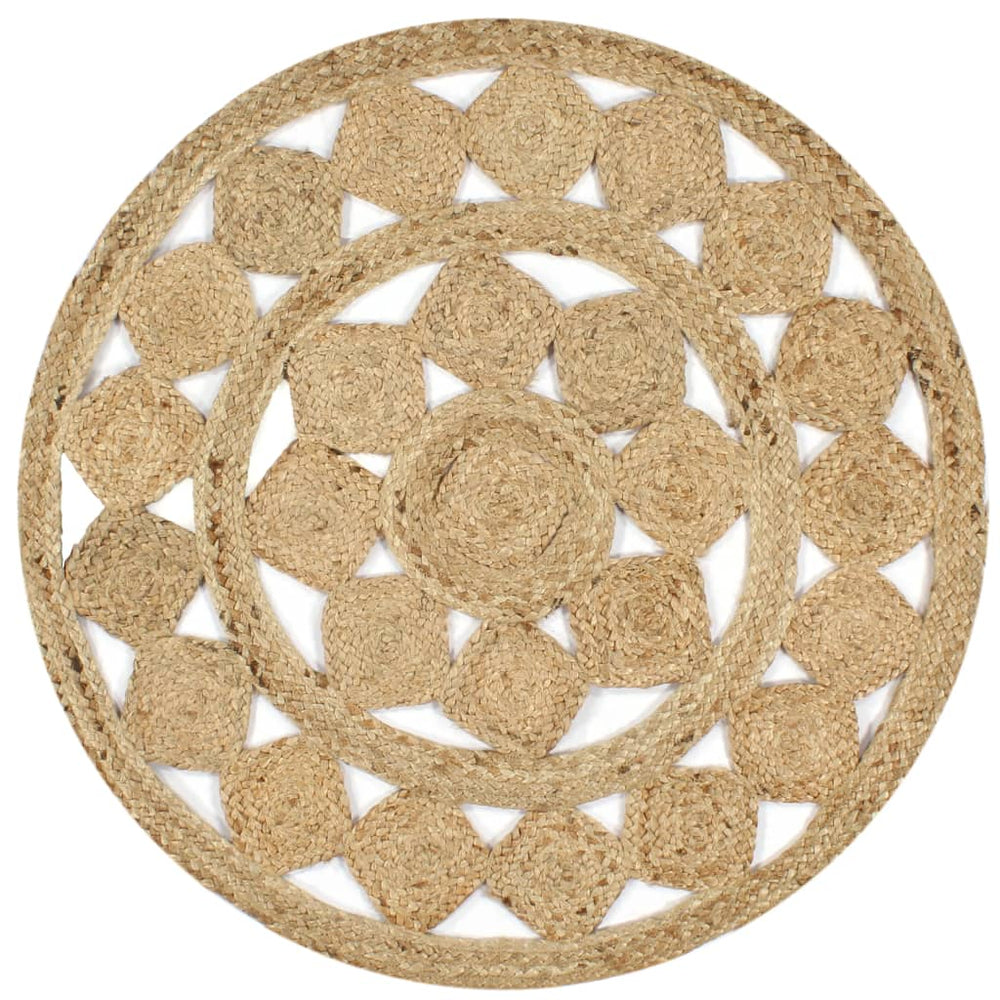 vidaXL Rug Hand Braided Jute 150 cm