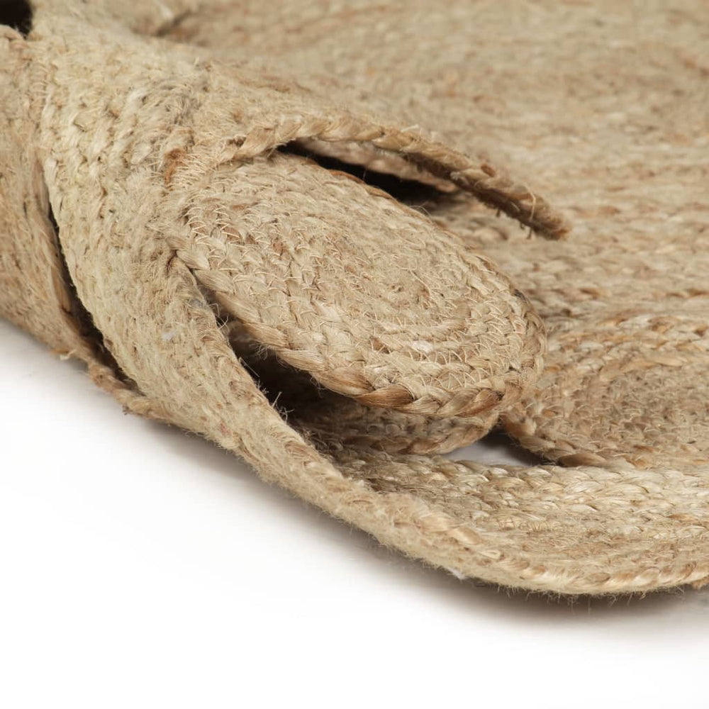 vidaXL Rug Hand-Braided Jute 120 cm