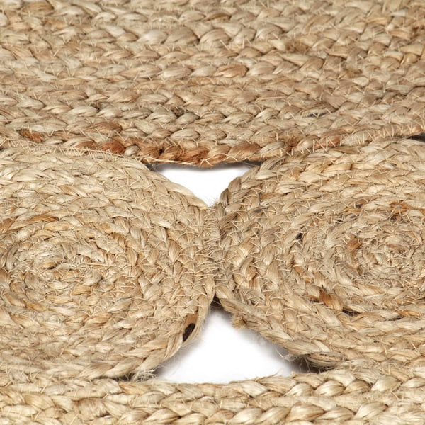 vidaXL Rug Hand-Braided Jute 120 cm