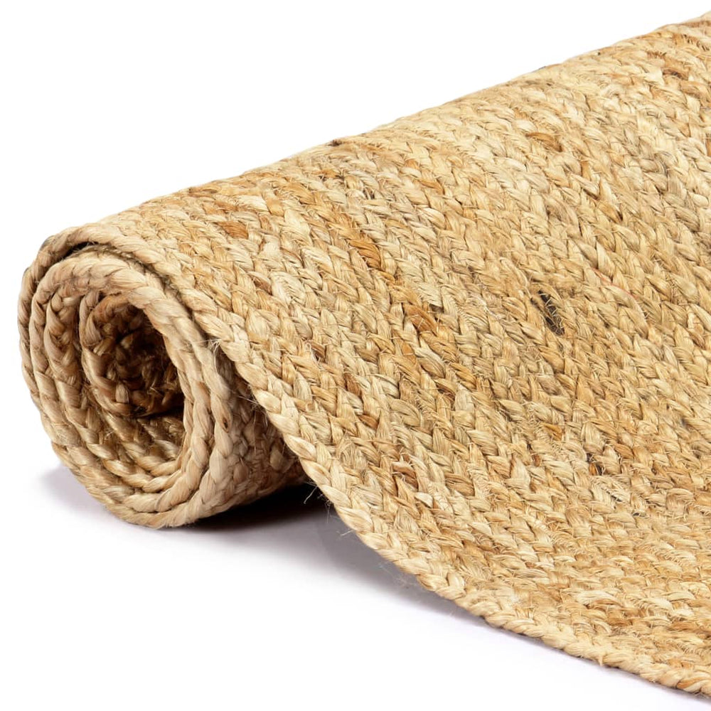 vidaXL Hand-Braided Jute Rug Natural 80x160 cm