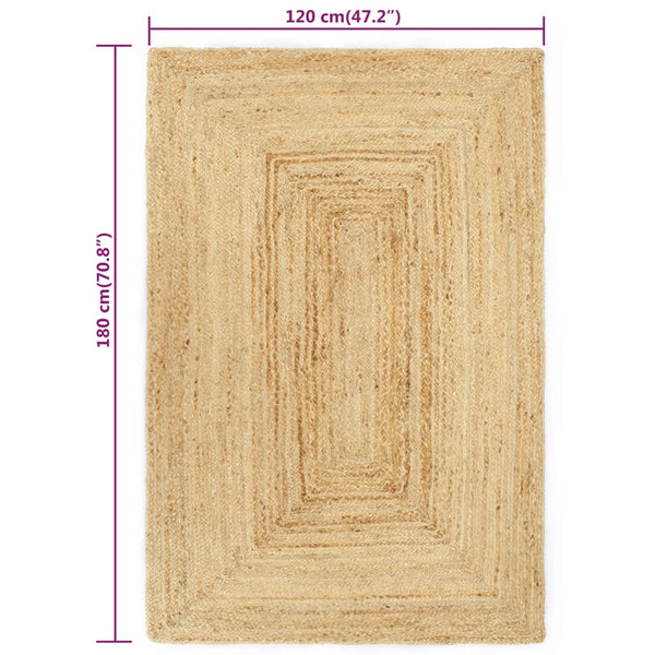 vidaXL Handmade Jute Rug Natural 120x180 cm