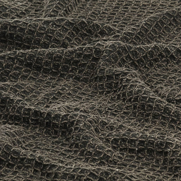 vidaXL Cotton Throw 160x210 cm Anthracite/Brown