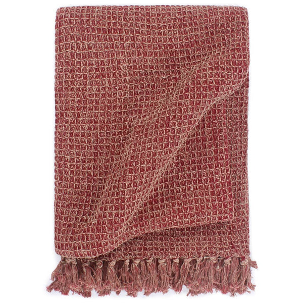 vidaXL Cotton Throw 220x250 cm Burgundy