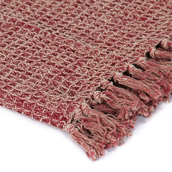 vidaXL Cotton Throw 220x250 cm Burgundy