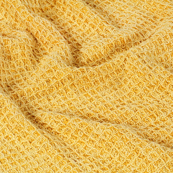vidaXL Cotton Throw 125x150 cm Mustard Yellow