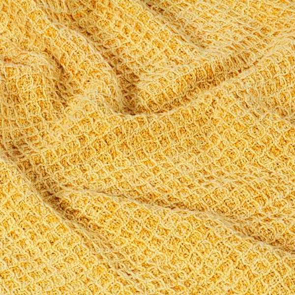 vidaXL Cotton Throw 220x250 cm Mustard Yellow