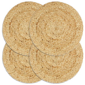 vidaXL Placemats 4 pcs. Natural 38 cm Round Jute
