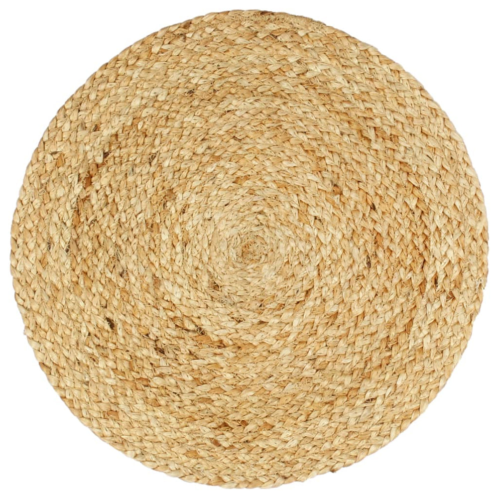 vidaXL Placemats 6 pcs. Natural 38 cm Round Jute