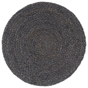 vidaXL Placemats 4 pcs. Dark Grey 38 cm Round Jute