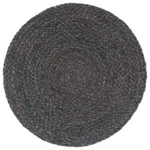 vidaXL Placemats 6 pcs Dark Grey 38 cm Round Jute