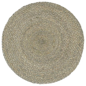 vidaXL Placemats 6 pcs. Grey 38 cm Round Jute