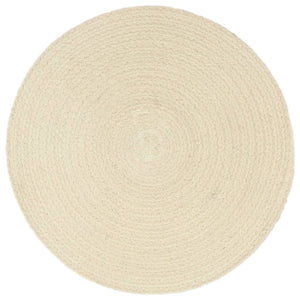 vidaXL Placemats 4 pcs. Natural 38 cm Round Cotton