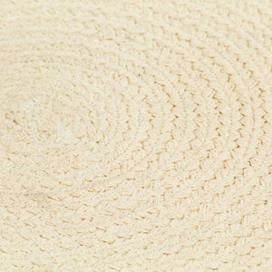 vidaXL Placemats 4 pcs. Natural 38 cm Round Cotton