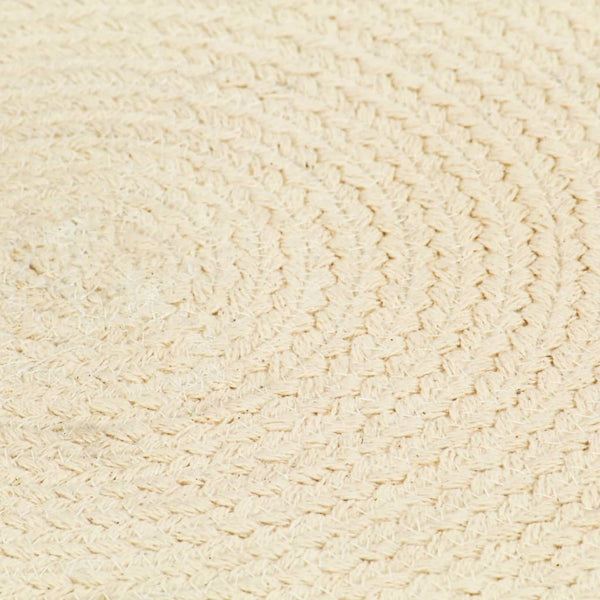 vidaXL Placemats 4 pcs. Natural 38 cm Round Cotton