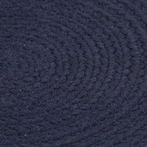 vidaXL Placemats 6 pcs Navy Blue 38 cm Round Cotton