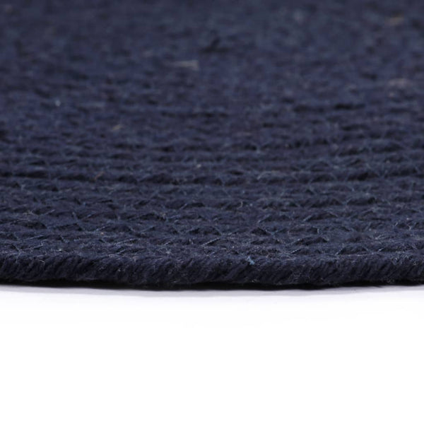 vidaXL Placemats 6 pcs Navy Blue 38 cm Round Cotton