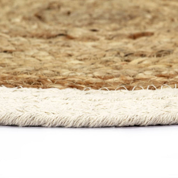 vidaXL Placemats 4 pcs. Natural 38 cm Round Jute and Cotton