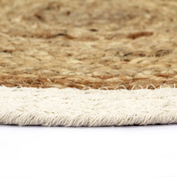 vidaXL Placemats 6 pcs Natural 38 cm Round Jute and Cotton