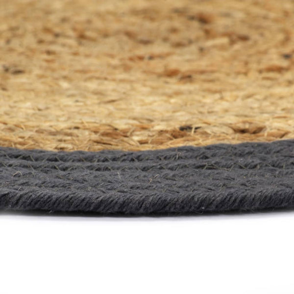 vidaXL Placemats 4 pcs. Natural and Anthracite 38 cm Jute and Cotton