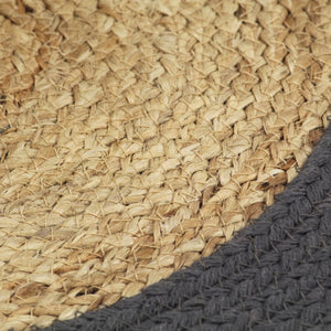 vidaXL Placemats 4 pcs. Natural and Anthracite 38 cm Jute and Cotton