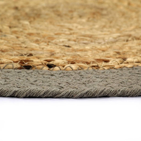 vidaXL Placemats 4 pcs. Natural and Grey 38 cm Jute and Cotton