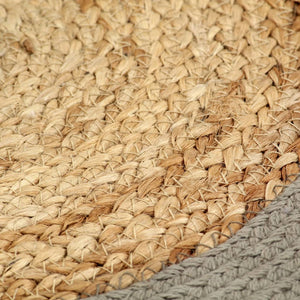 vidaXL Placemats 4 pcs. Natural and Grey 38 cm Jute and Cotton