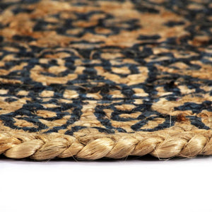 vidaXL Placemats 4 pcs. Dark Blue 38 cm Round Jute