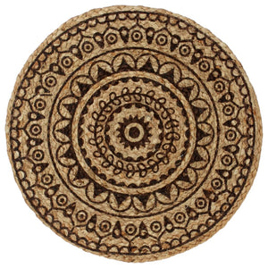 vidaXL Placemats 4 pcs. Dark Brown 38 cm Round Jute