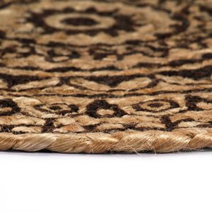 vidaXL Placemats 4 pcs. Dark Brown 38 cm Round Jute