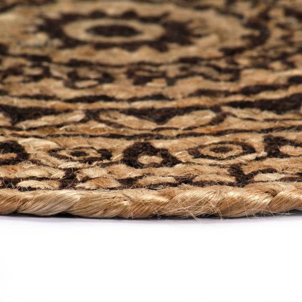 vidaXL Placemats 6 pcs. Dark Brown 38 cm Round Jute