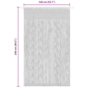 vidaXL Macrame Curtain 140x240 cm Cotton