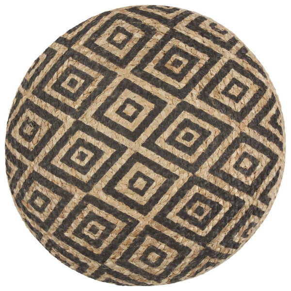vidaXL Handmade Pouf Black 45 x 30 cm Jute