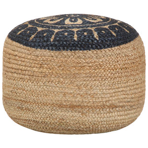 vidaXL Handmade Pouf Blue 45 x 30 cm Jute