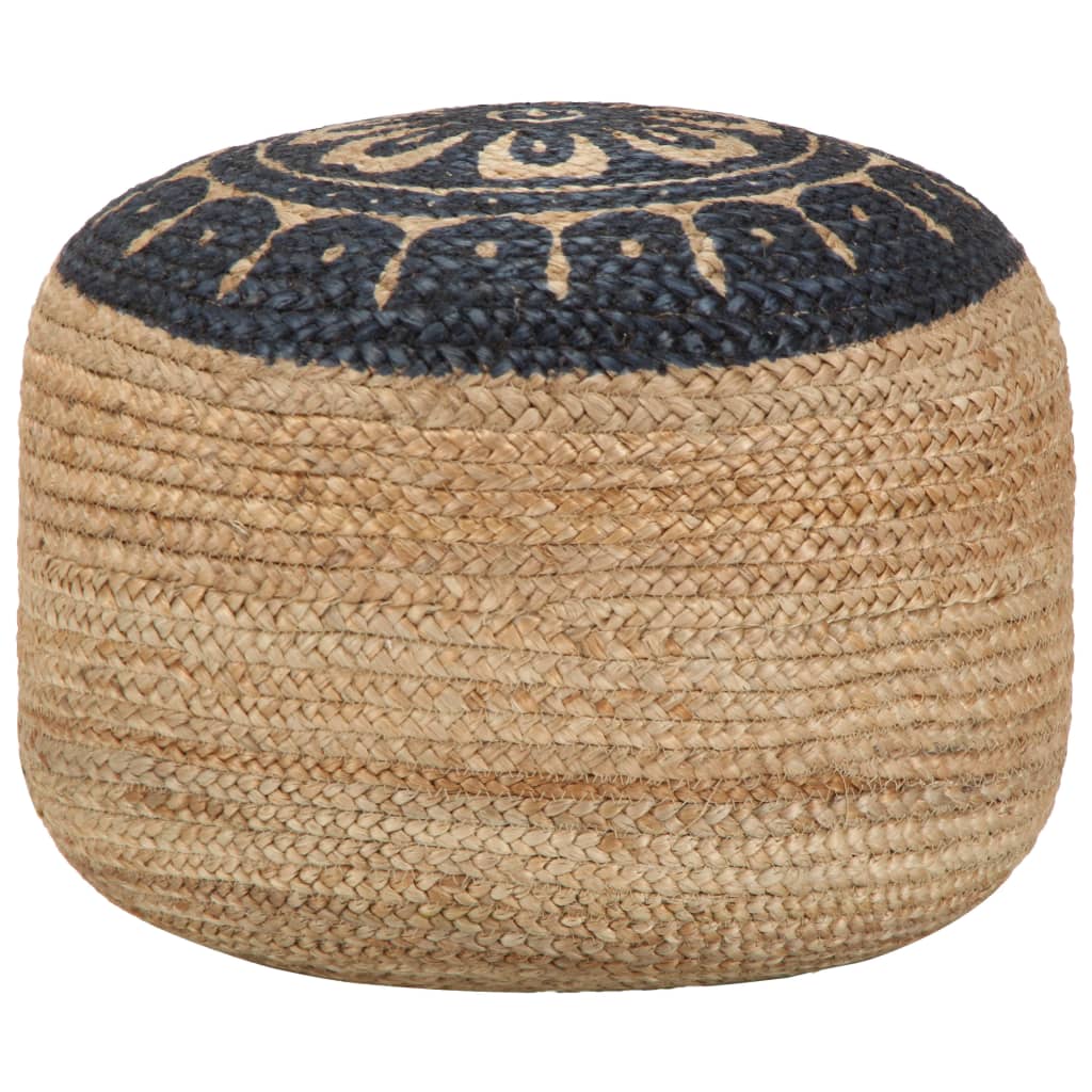 vidaXL Handmade Pouf Blue 45 x 30 cm Jute