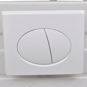 vidaXL Wall-Mounted Toilet with Concealed Cistern Ceramic White