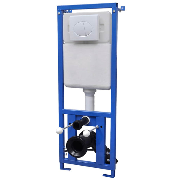 vidaXL Wall-Mounted Toilet with Concealed Cistern Ceramic White