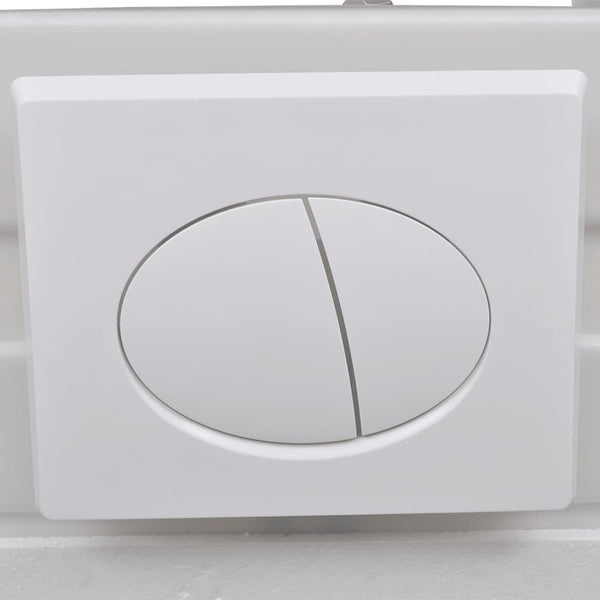 vidaXL Wall-Mounted Toilet with Concealed Cistern Ceramic Black