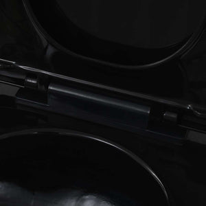 vidaXL Wall-Mounted Toilet with Concealed Cistern Ceramic Black